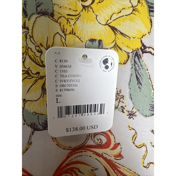 Free People Yara Floral Printed Peasant Flutter Sleeve Mini Dress Size Large NWT - Picture 8 of 15